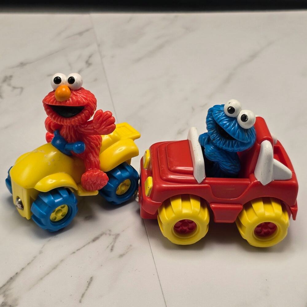 Vintage Tyco 97 Elmo and Cookie Monster Sesame Street Toys